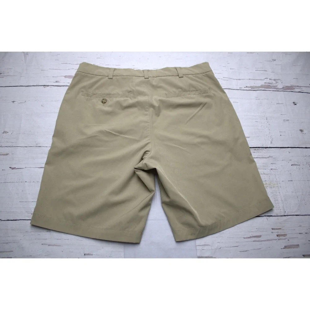 PGA Tour Mens Golf Shorts Khaki Tan Performance Stretch Size 32